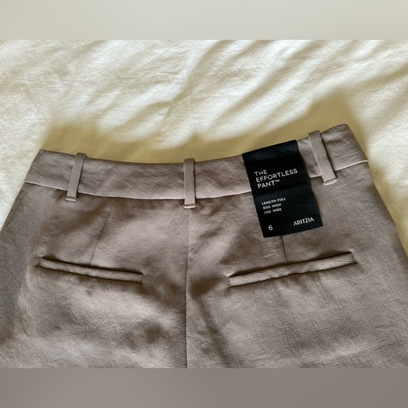 NWT Aritzia The Effortless Pant Size 6 in Taupe - Picture 3 of 12